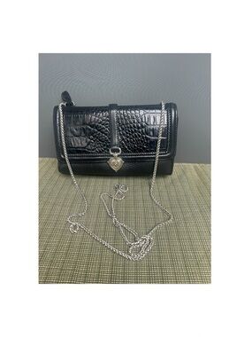 Brighton Leather croc embossed  Cambridge Crossbody Handbag.